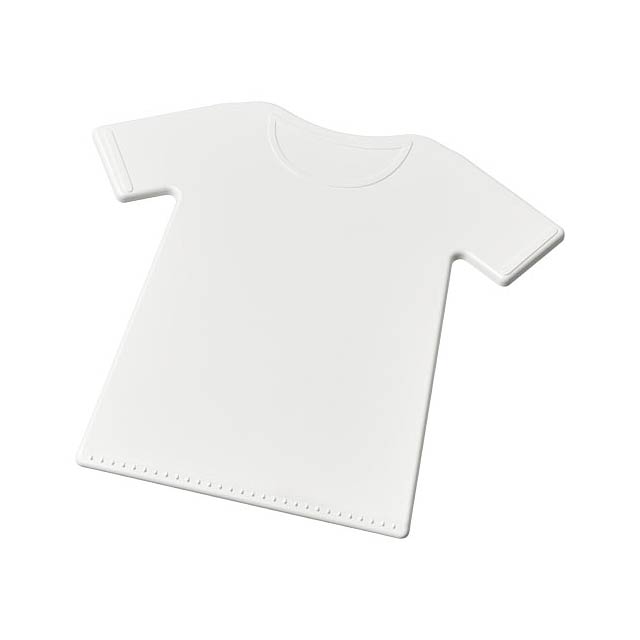 Brace t-shirt shaped ice scraper - white