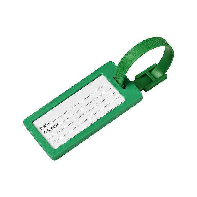 River window luggage tag - green