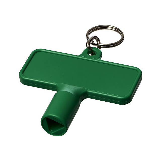 Maximilian rectangular utility key keychain  - green