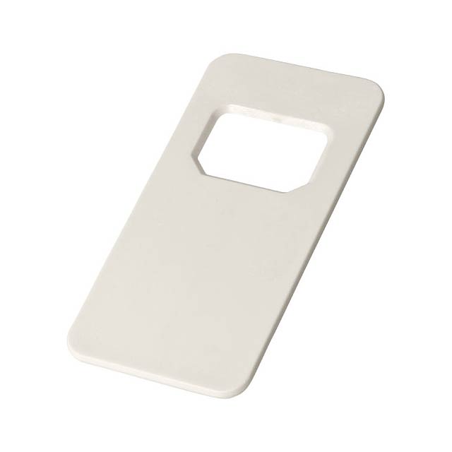 Ojal rectangular-shaped bottle opener - white