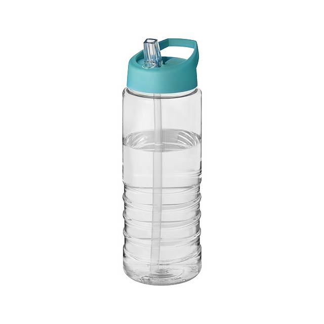 H2O Treble 750 ml sportovní lahev s víčkem s hubičkou - transparentní