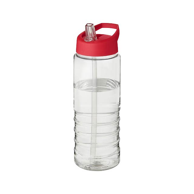 H2O Treble 750 ml sportovní lahev s víčkem s hubičkou - transparentná