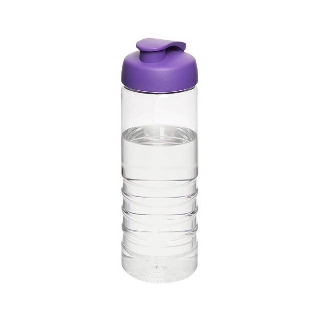 H2O Treble 750 ml sportovní lahev s vyklápěcím víčkem - transparentní