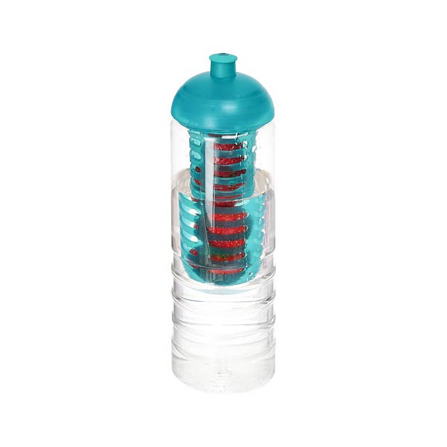 H2O Active® Treble 750 ml dome lid bottle & infuser - transparent