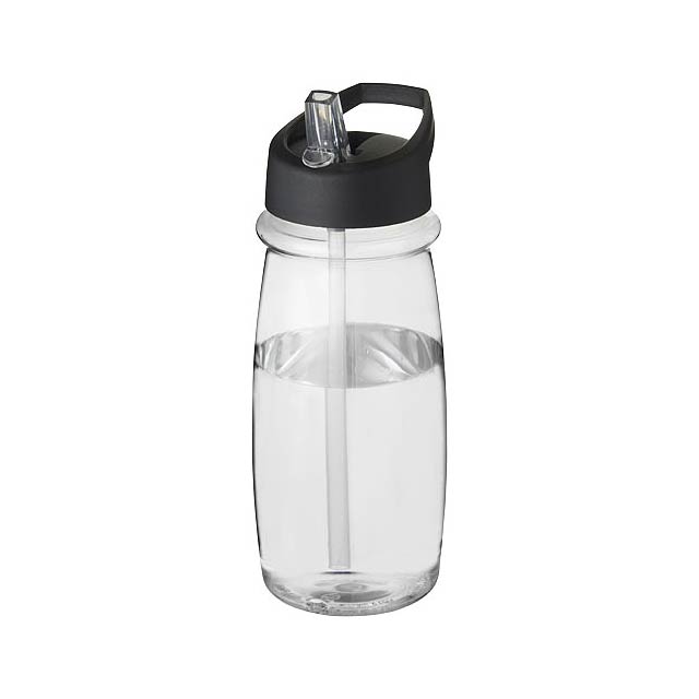 H2O Active® Pulse 600 ml spout lid sport bottle - transparent