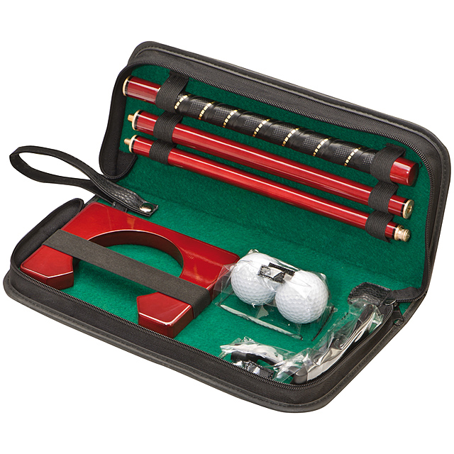 Büro-Golfset mit Holzputter - schwarz