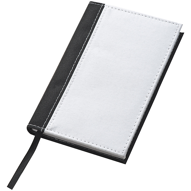 A6 notebook made of polyester - white