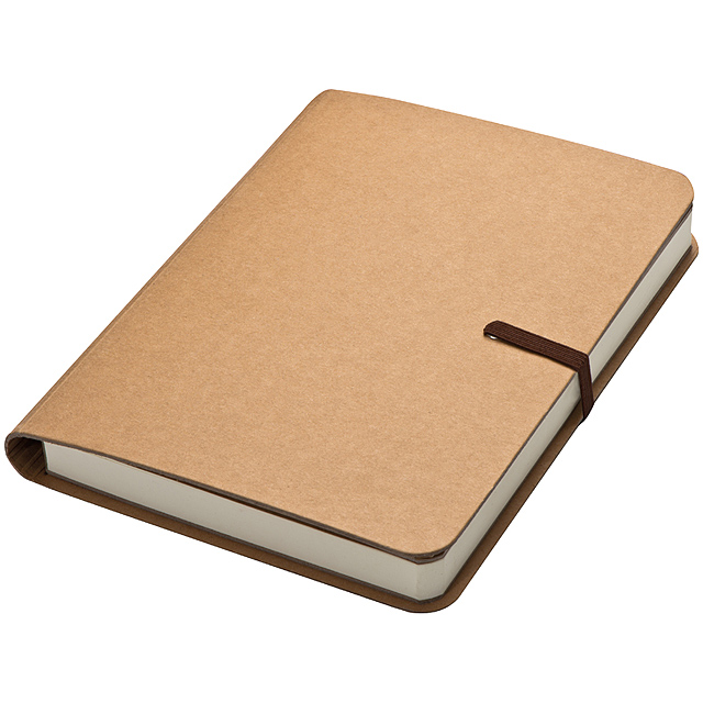 Notebook with brown Guma band, 120 sheets - brown