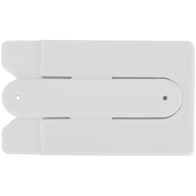 smartphone wallet with integrated stand - white