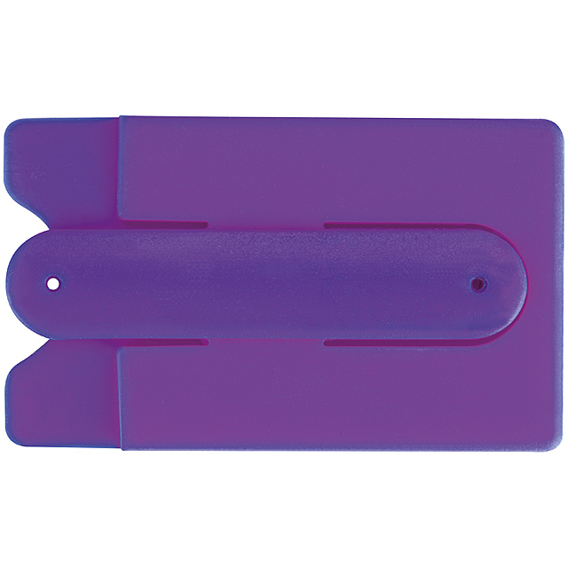 Smartphone Kartenhalter mit integriertem Ständer - Violett