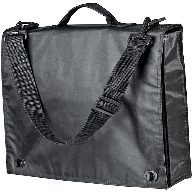 Nylon school bag - black