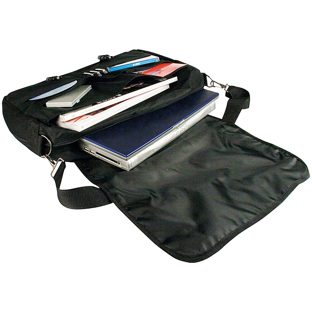 Laptop bag, polyester - black