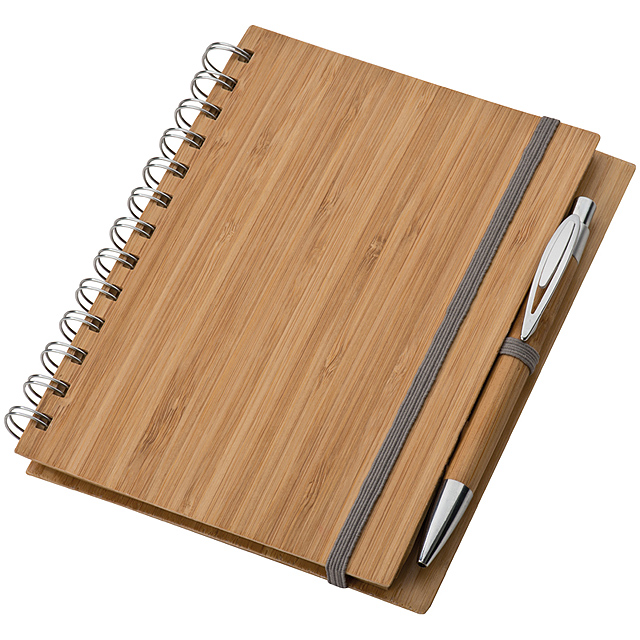 Note pad with bamboo cover A5 - brown