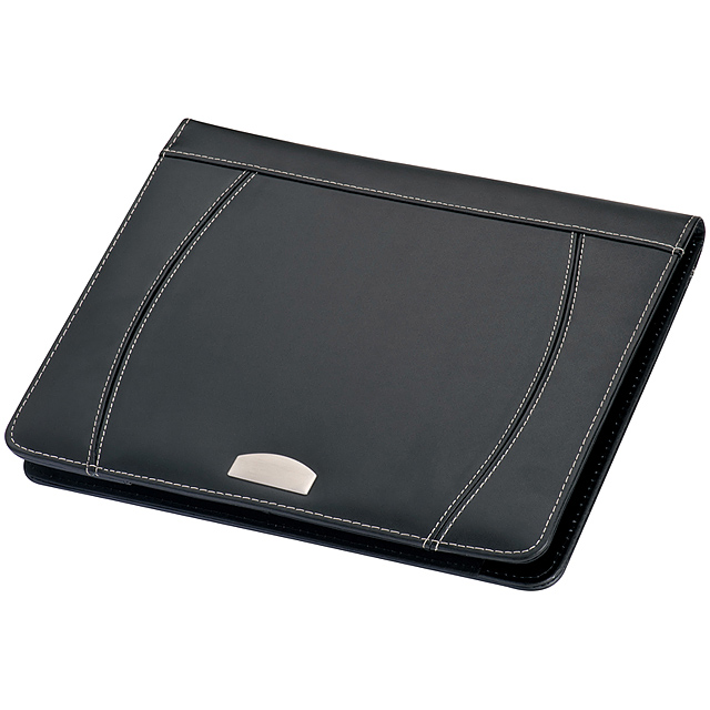 CrisMa leather A4 conference folder - black