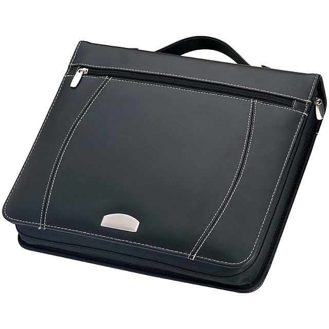 CrisMa leather ring-binder - black