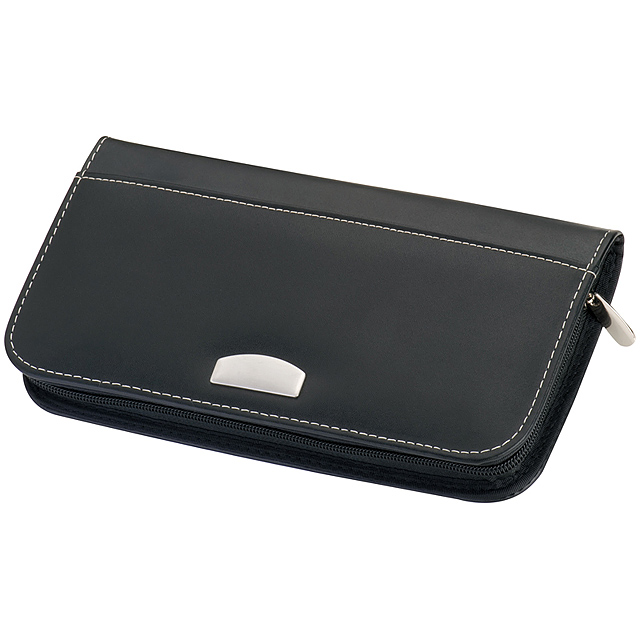 CrisMa leather travelwallet - black