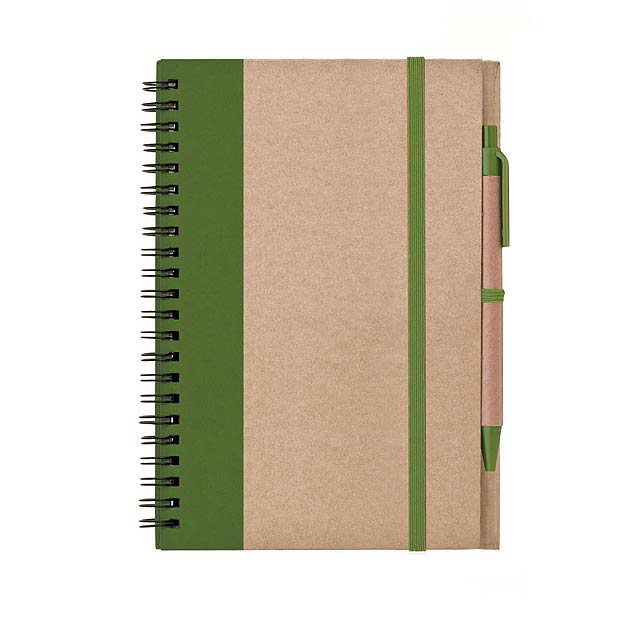 Notebook - notebook with pencil LIBRO A5 - green