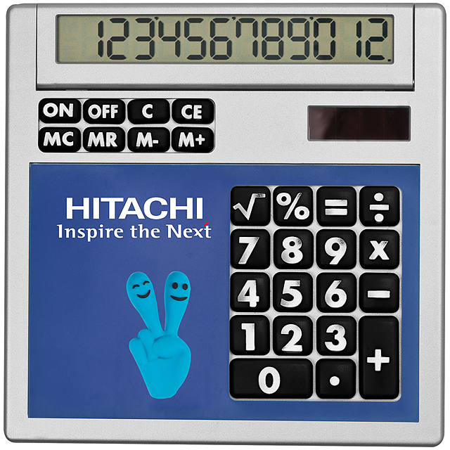 Own design calculator with insert - blue