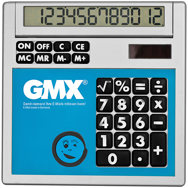 Own design calculator with insert - baby blue