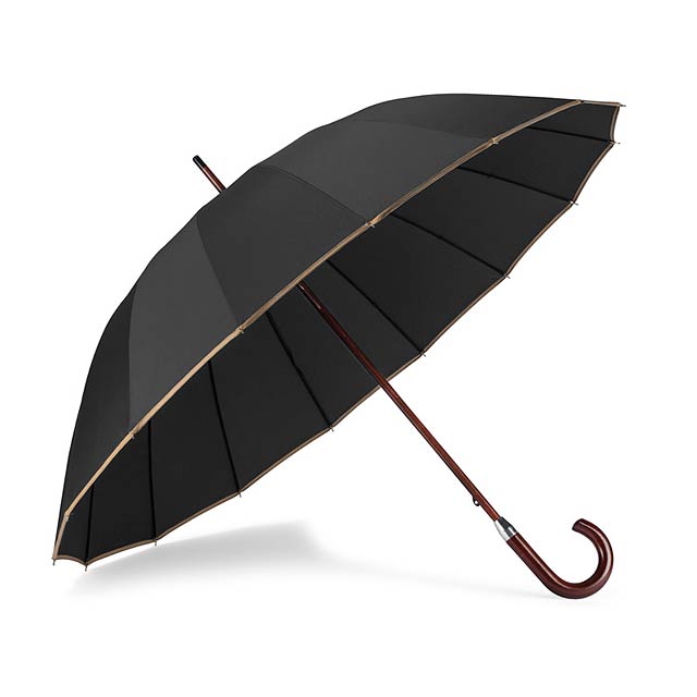 Deštník EVITA s 16 výsečemi - čierna