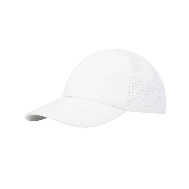 Mica 6 panel GRS recycled cool fit cap - white