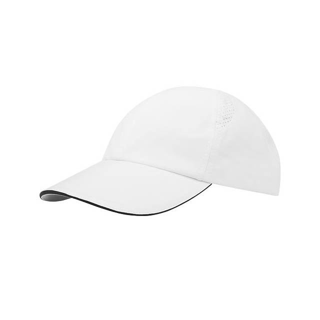 Morion 6 panel GRS recycled cool fit sandwich cap - white