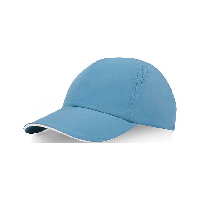 Morion 6 panel GRS recycled cool fit sandwich cap - blue