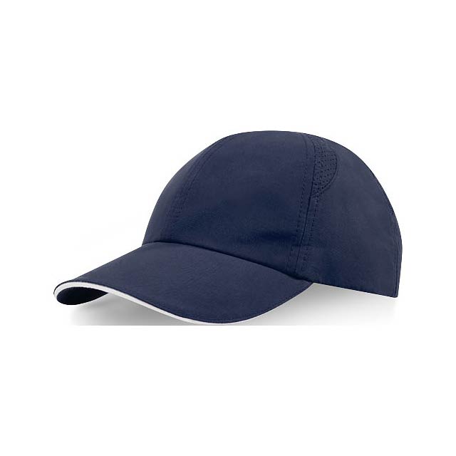 Morion 6 panel GRS recycled cool fit sandwich cap - blue