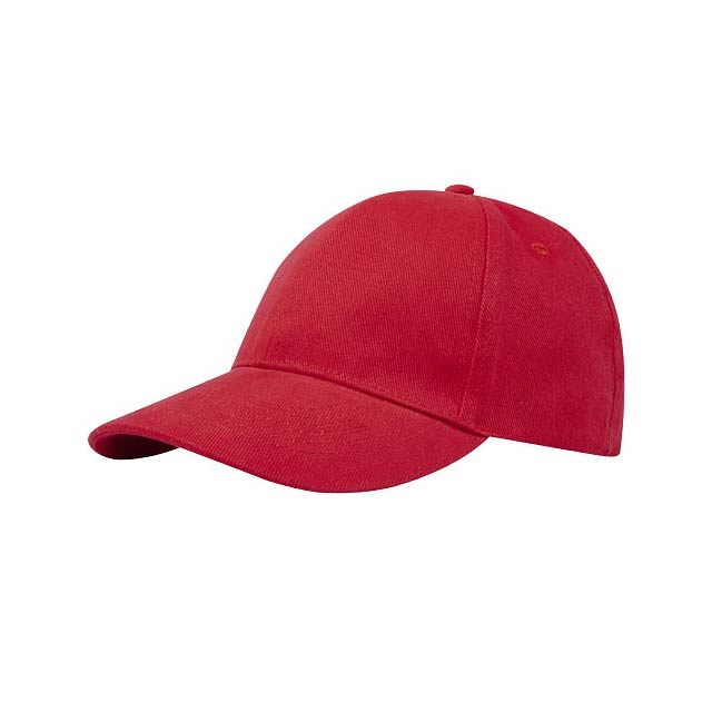 Trona 6 panel GRS recycled cap - transparent red