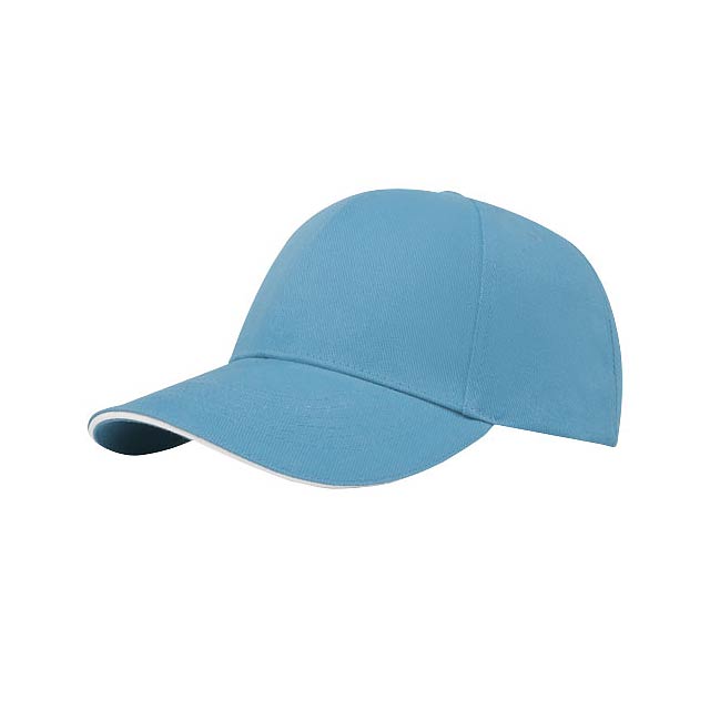 Topaz 6 panel GRS recycled sandwich cap - blue