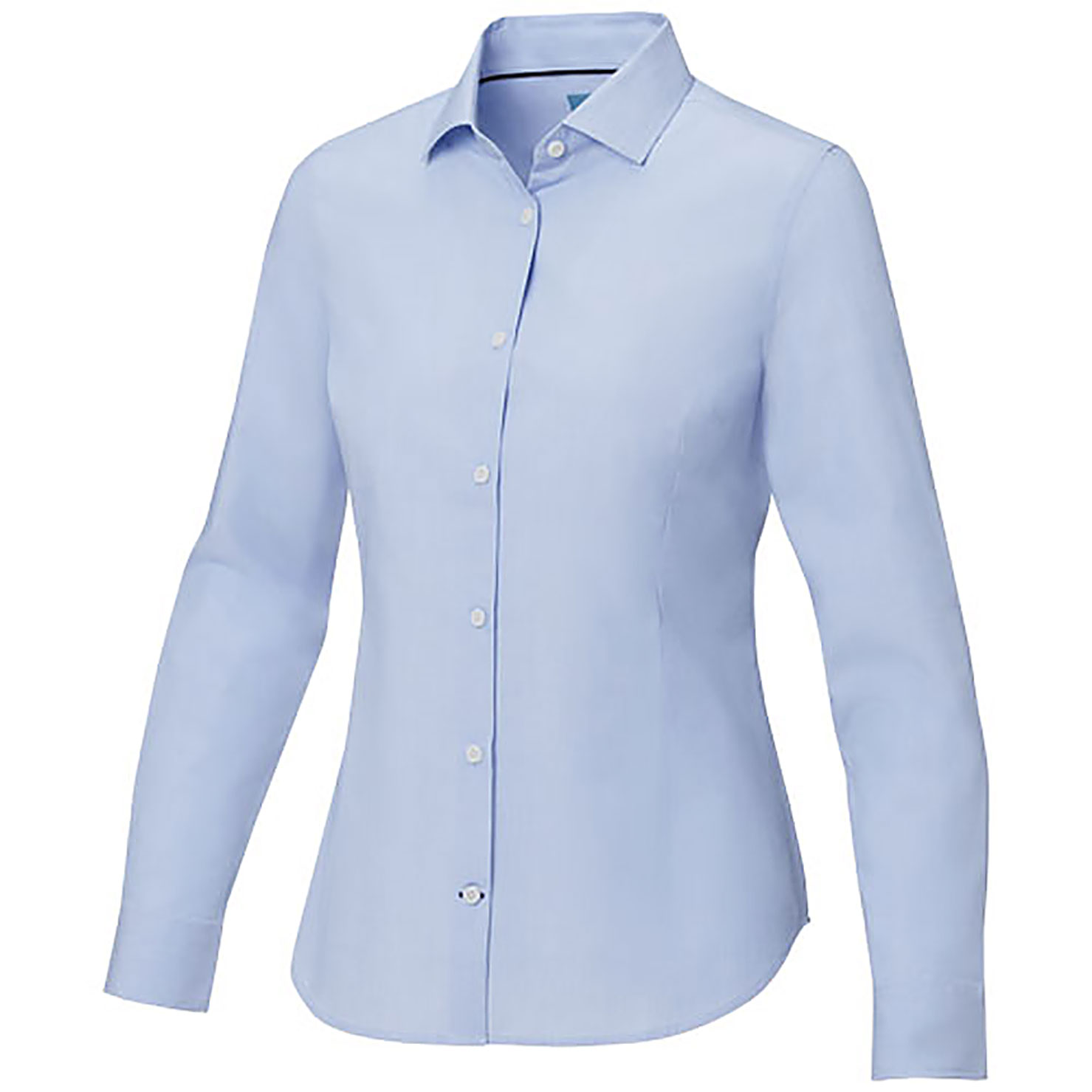 Cuprite Langarm Shirt aus Bio-Baumwolle für Damen - azurblau  