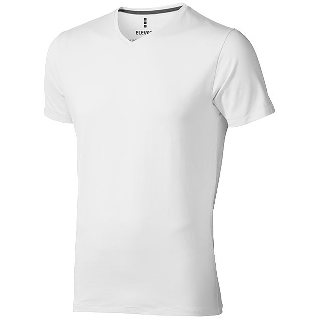 Kawartha short sleeve men's GOTS organic V-neck t-shirt - white
