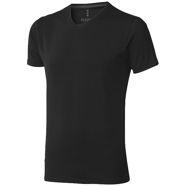 Kawartha short sleeve men's GOTS organic V-neck t-shirt - black
