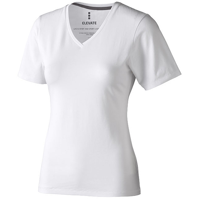 Kawartha short sleeve women's GOTS organic V-neck t-shirt - white