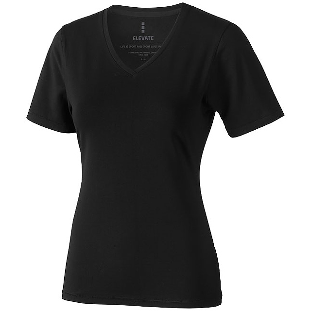 Kawartha short sleeve women's GOTS organic V-neck t-shirt - black