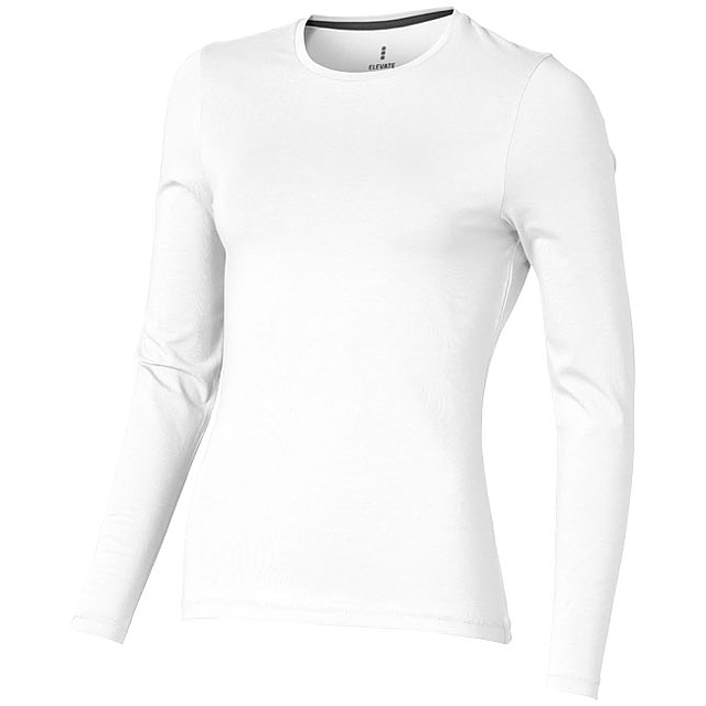 Ponoka long sleeve women's GOTS organic t-shirt - white