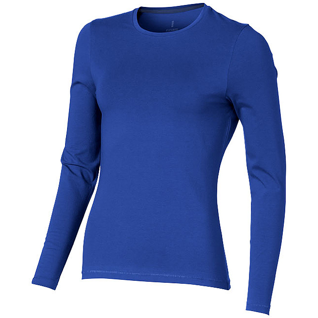 Ponoka long sleeve women's GOTS organic t-shirt - blue