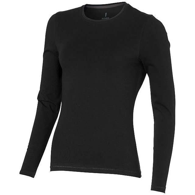 Ponoka long sleeve women's GOTS organic t-shirt - black