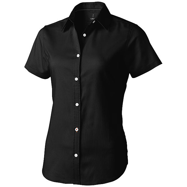 Manitoba short sleeve women's oxford shirt - black