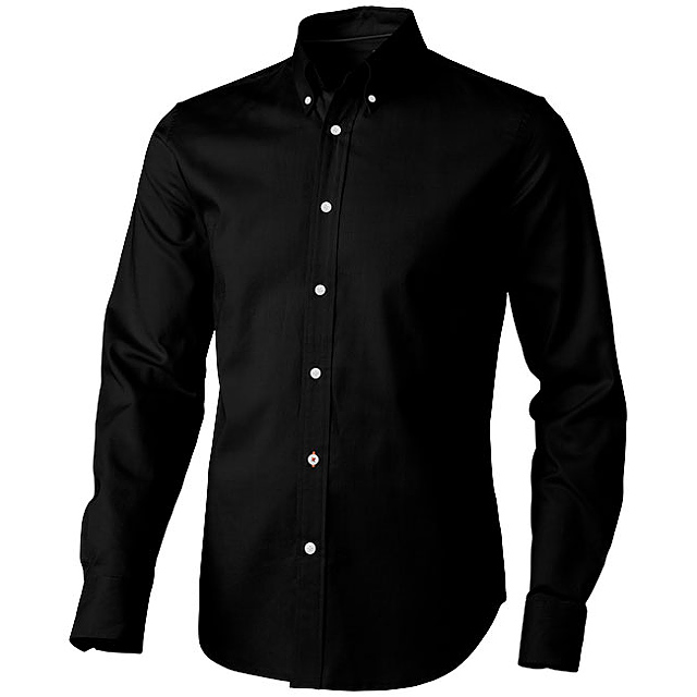 Vaillant long sleeve men's oxford shirt - black