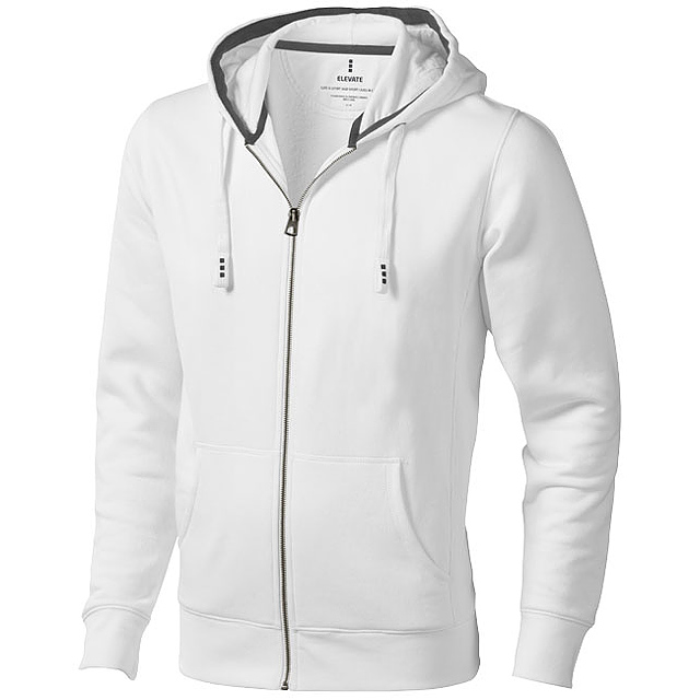 Arora men's full zip hoodie - white