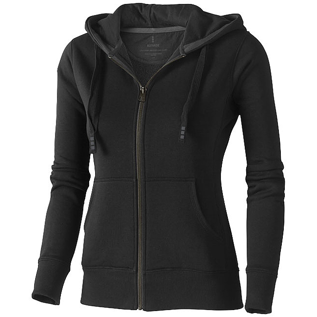 Arora women's full zip hoodie - black