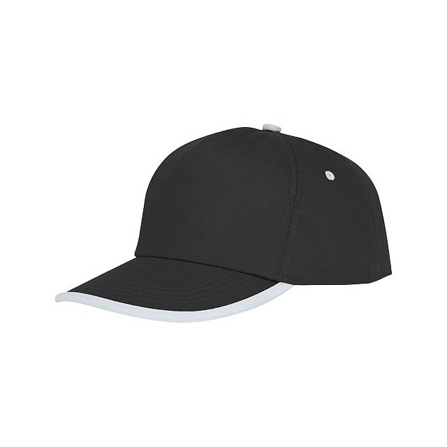 Nestor 5 panel cap with piping - black