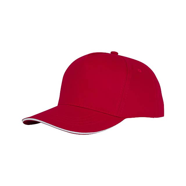 Ceto 5 panel sandwich cap - transparent red