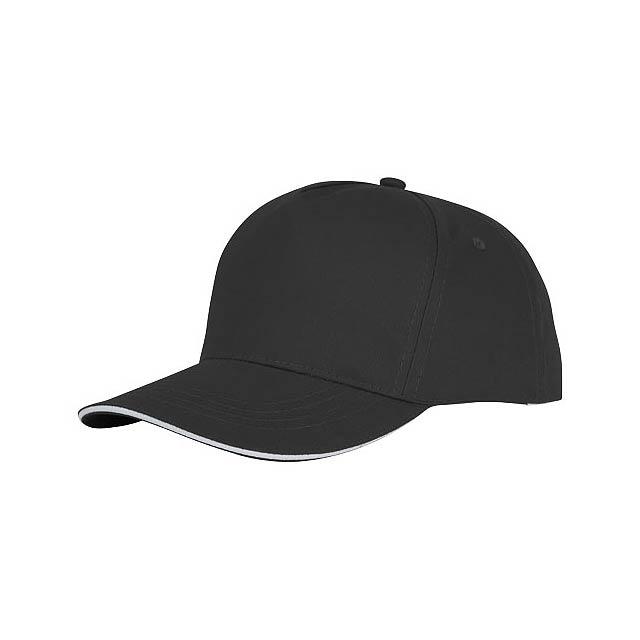 Ceto 5 panel sandwich cap - black