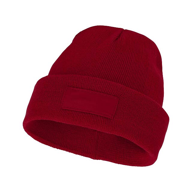 Čepice Boreas s políčkem na logo - transparentní červená