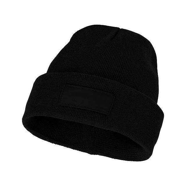 Čepice Boreas s políčkem na logo - čierna