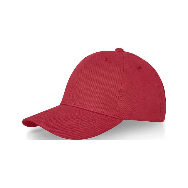 Davis 6panelová čepice - transparentná červená