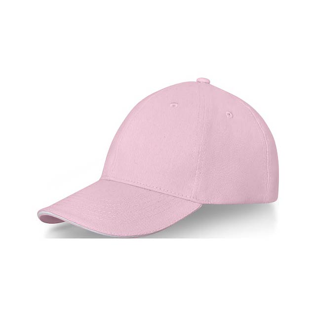 Darton 6 panel sandwich cap - pink