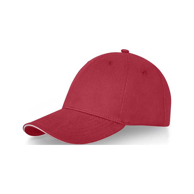 Darton 6 panel sandwich cap - transparent red